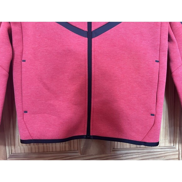 Nike Sportswear Tech Fleece Kids' Full Zip Red Hoodie Size Medium HV5867-672 - Picture 3 of 10